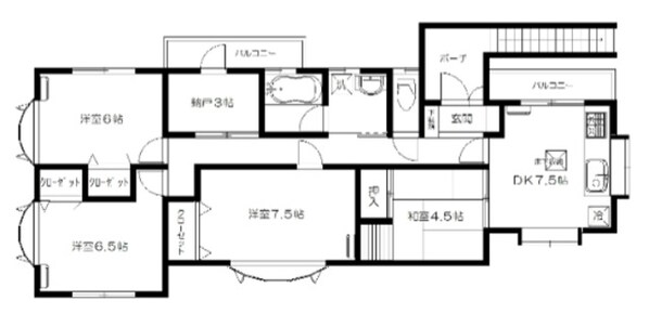 上青木西4丁目貸家の物件間取画像